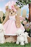 Paulina and Pom Pom Bearington 14" Dressed Teddy Bear with White Poodle Christmas Stuffed Animal Gift By Bearington Collection