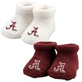 Alabama Crimson Tide White-Crimson Infant 2-Pack Booties