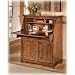 Cross Island Drop Front Secretary Desk in medium Brown Oak