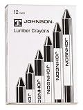 Johnson Level & Tool 3512-K  Black Lumber Crayons, 12-Pack