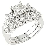 2 Carat Diamond Bridal Set in 14K White Gold