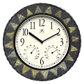 Sun Pattern Wall Clock - Slate