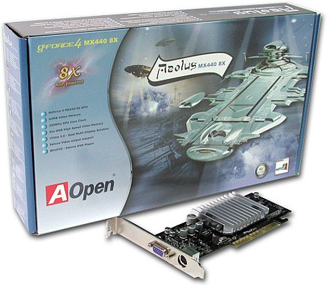 AOpen AEOLUS MX4000-V64 Grafikkarte 64MB DDR Ram (AGP 64BIT TVO RETAIL)