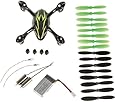 Hubsan Crash Pack for X4 H107C Quadcopter, Includes Body Shell, 8x Pair of Black and Green Propellers, Flight Battery, 4x Rubber Feet, 2x Motors, Black/Green