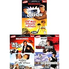 Belmondo - Vol 1,2,3: (3 pack) Le Cerveau/Cent Mille Dollars Au Soleil-L'As Des As/Les Maries De L'An Deux-Flic ou Voyou/Le Guignolo