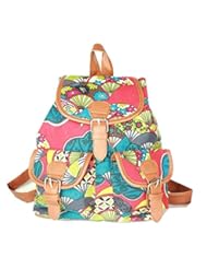 Sports: Top Shop Womens Canvas Floral Backpack Travel Daypack Tote School Bags Shoulder Red Satchels - TOP SHOP BAG