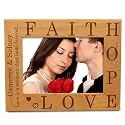 Personalized Faith, Hope, Love Wooden Picture Frame