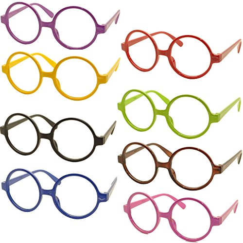 FancyG® Retro Geek Nerd Style Round Shape Glass Frame NO LENSES