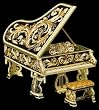 Jay Strongwater Carolyn Piano Music Box and Bench