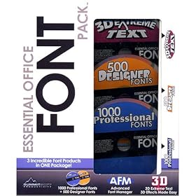 1500 True Type Fonts with Advanced Font Manager