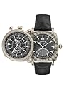 Nautica A43001G Gents SPETTACOLARE DUO Titanium Chronograph Flip Watch With Black Leather Strap