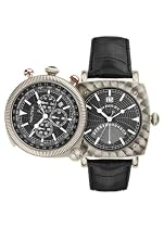 Nautica A43001G Gents SPETTACOLARE DUO Titanium Chronograph Flip Watch With Black Leather Strap