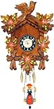 German Black Forest Clock with Flowers
