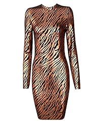 Sexy Open-Back Nylon/Rayon/Spandex Cocktail General Print Long Sleeves Bandage Dress/Bodycon Dress/Club Dress/Prom Dress/Party Dress/Mini Dress 