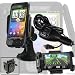 IMOOVE - Kit Support Auto Voiture HTC INCREDIBLE S / HTC CHACHA / HTC SALSA / HTC DESIRE / DESIRE HD / HD 7 / WILDFIRE / BUZZ / HERO + Chargeur Auto