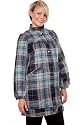 Soaked In Luxury Blue Check Womens Fashion Coat