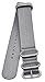 ArtStyle Watch Band with 1.5mm Thickness Quality Nylon Strap and Heavy Duty Brushed Buckle (Grey, 18mm)