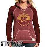 Original Retro Brand Minnesota Golden Gophers Ladies Maroon 2-Toned Heathered Hoody Sweatshirt
