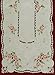 Embroidered Rose Daisy Floral Table Runner 15x33
