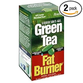 Applied Nutrition Green Tea Fat Burner, Maximum Strength with 400 mg EGCG, Fast-Acting, 90 Liquid Soft-Gels (Pack of 2)