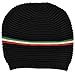 Simplicity Winter Slouchy Knit Beanie Hat for Women or Men, Color Stripe_Black