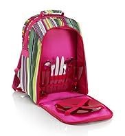 Palm Striped 2 Person Picnic Rucksack