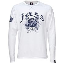 Utah Jazz White Jam Long Sleeve Thermal T-shirt