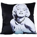 Custom Cotton Super Soft Short Plush Leaning Cushion Throw Pillow Covers Pillowslip Case,Size 17.7' x 17.7' Square ,Marilyn Monroe