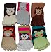 Gravity Funky Plain Striped Lion Frog Dog Bear Reindeer Penguin Assorted Toe Socks (One Size Fits Most) - 6 Pack