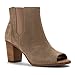 Toms Majorca Peep Toe Booties Stucco Suede Perforated Womens 8
