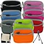 3n1 Combo Kit - Mini Neoprene Sleeve Case for Canon Camera Canon Powershot (Canon Camera NOT included)