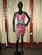 Maroon Bra Choli Hip Wrap Scarf Coin Bellydance Costume M