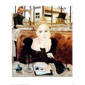 The Cafe World Cultures Art Poster Print by Tsuguharu Foujita, 22x28