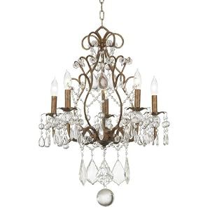 Jolie Five Light Crystal Beaded Chandelier