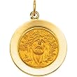 14K Yellow Gold Face of Jesus (Ecce Homo) Medal - 18.00mm