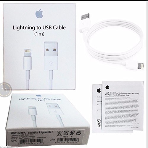 Apple Lightning USB Data Cable Charger for iPhone 6/6 Plus - 1 Meter - White