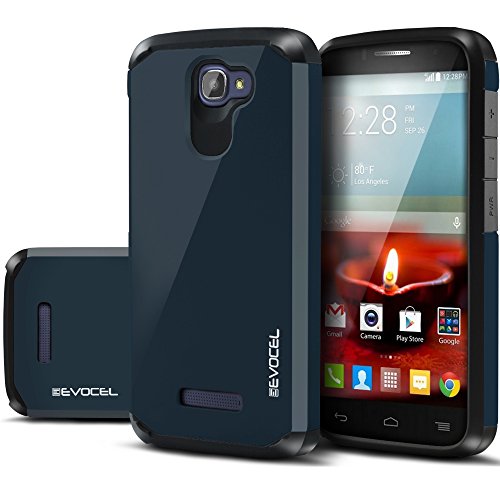 Alcatel One Touch Fierce 2 Case, Evocel® Dual Layer Armor Case For Alcatel One Touch Fierce 2 7040T (T-Mobile) - Retail Packaging, Shadow Blue Alcatel One Touch Fierce 2 Case, Evocel® Dual Layer Armor Case For Alcatel One Touch Fierce 2 7040T (T-Mobile) - Retail Packaging, Shadow Blue