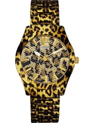 Guess W0001L2 Ladies FIERCE Leopard Gold Watch