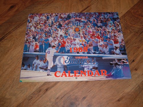 Texas Rangers 1988 Baseball Wall Calendar.