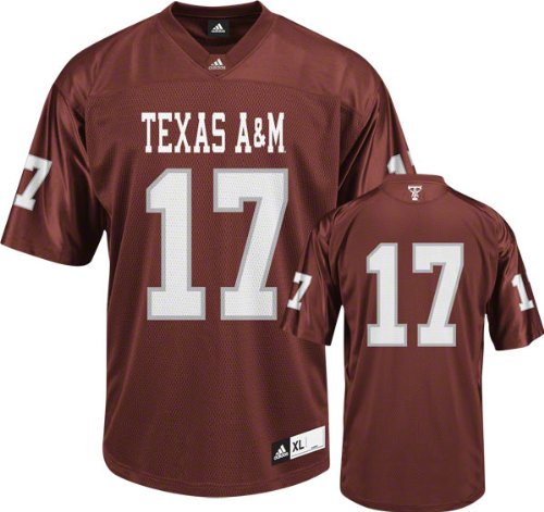 Texas A&M Aggies Football Jersey: adidas #17 Maroon Replica Football Jersey