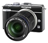 Olympus E-PL1 Micro FourThirds Digital Camera (14-150 mm Black Lens Kit) - Black