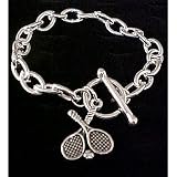 Crossed Racquet Chain Bracelet