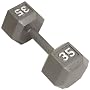 CAP Barbell 35 lb. Solid Gray Hex Dumbbell - Single