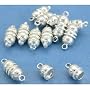 12 Silver Plated Magnetic Bead Clasps Jewelry 16.5mm