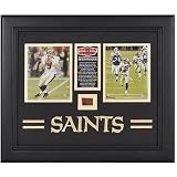 Mounted Memories New Orleans Saints Super Bowl XLIV Champions Photo with Game Used Football