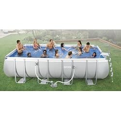 Intex 18' x 9' x 52" Ultra Frame Deluxe Pool Set