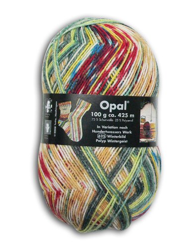 OPAL 靴下用毛糸 2104_Hundertwasser (フンデルトヴァッサー) 100g/玉, 425m