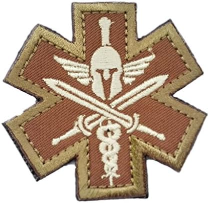 OYFF Mil-Spec Monkey Tactical Medic Pirate Velcro Patch-Brown