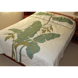 King Size Hawaii Comforter Quilt - Heliconia Flower