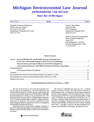 Michigan Environmental Law Journal